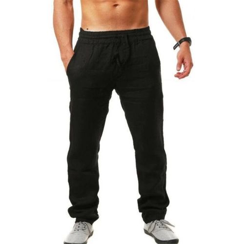  Mens Drawstring Pants Linen Mens Workout Joggers Tall