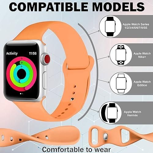 product_image_name-Generic-Sport Band For Apple Watch Bands 42mm 44mm 45mm 49mm, Soft Silicone Sport Wristbands Replacement Strap with Classic Clasp-2