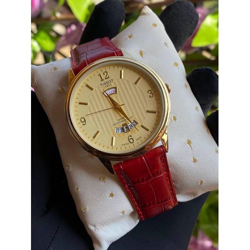 product_image_name-Generic-Classic Men’s Leather Strap Watch – Elegant Design with Battery Powered Movement-1