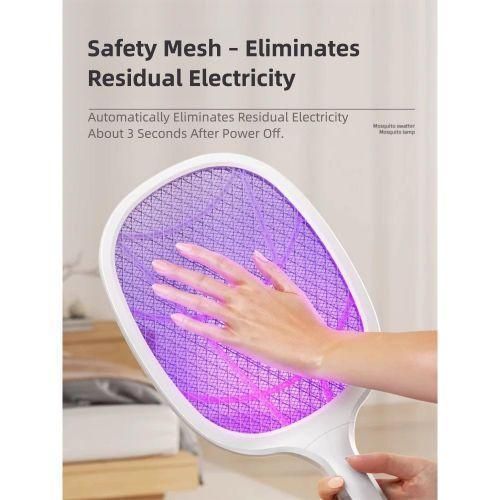 product_image_name-Generic-Electric Mosquito Swatter Stand Swatter Manual+ Automatic Blue Light USB Racket.-2