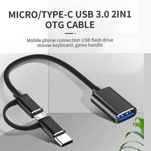 product_image_name-Generic-2-in-1 OTG adapter, micro USB type-c to USB 3.0 interface converter cable for mobile phones-1