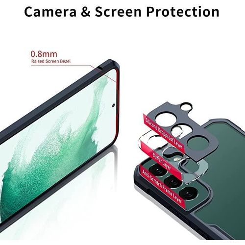 product_image_name-Xundd-Samsung Galaxy S22+ Plus Phone Case, 4-Corner SHOCKPROOF Airbag Bumper with Transparent Acrylic Back & TPU Buffer for Second Device-2