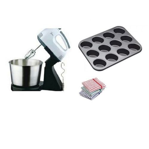 Scarlet 7 Speed Hand Mixer With Bowl + Muffin Tray Plus Free Towels