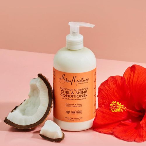 product_image_name-Shea Moisture-Curl & Shine Conditioner Coconut & Hibiscus, for Thick, Curly Hair to Moisturize & Soften-384ml (Free Wide Comb)-5