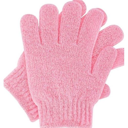 product_image_name-Generic-Bath & Shower Exfoliating Gloves For Body Scrub & Bath- Color Pink-1