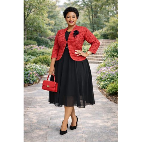 princess polly baby blue dress Red Coat with Black Dress Outfits (13 ideas & outfits) main image 1