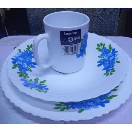 product_image_name-Luminarc-18-Piece Elegant Opal Glass Dinner Set – Durable Floral Plates and Mugs Set for 6 Persons-2