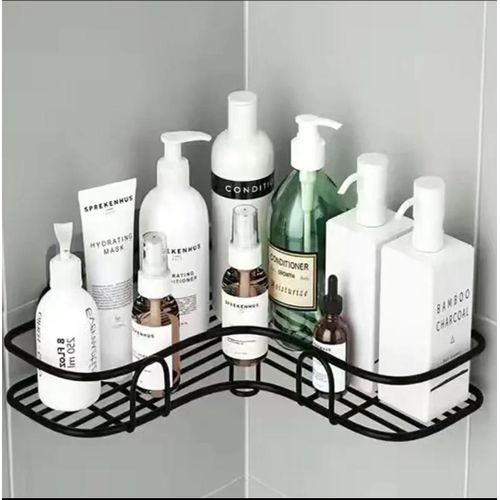 product_image_name-Un Branded-Black bathroom corner rack-1