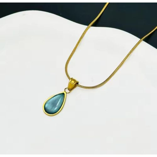 product_image_name-Gold-Stainless Steel Teardrop Necklaces-2