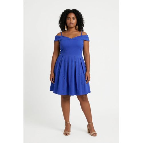 blue off the shoulder skater dress Varana Floral Ruffle Maxi Dress Blue Print | Wedding Guest Dress main image 0
