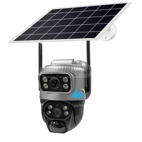 product_image_name-Generic-SOLAR CAMERA V380 Pro Dual Lens 2K 4MP Dual Light 4G LTE SIM CARD Wireless Ip Camera 2 In 1 Bullet And Camera-1