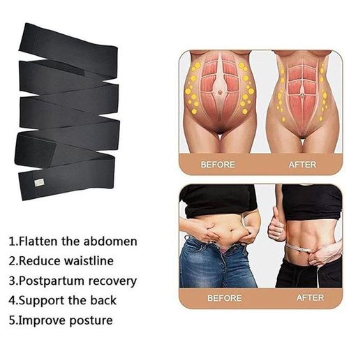 Generic Slimming Belt Best Shapewear Flat Tummy Belt Slimming Belt  Adjustable Postpartum Tummy Trimmer Belt @ Best Price Online