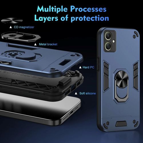 product_image_name-Generic-Samsung Galaxy A06 Luxury Ring Back Cover Stand Armor ShockProof Case - Blue.-2