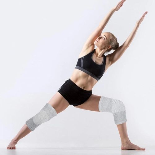 product_image_name-Generic-2 Pcs Knee Support knee Compression Sleeves support knee Guard, Braces Unisex (Grey)-8