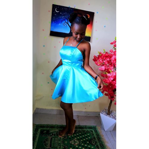 blue backless skater dress Cute Navy Blue Dress - Skater Dress - Blue Backless Dress