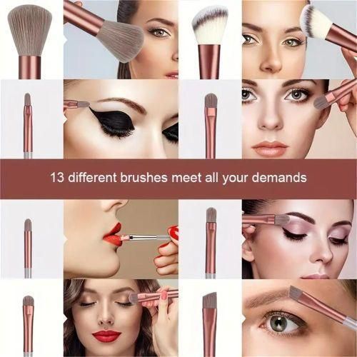 product_image_name-Generic-13Pcs Professional Makeup Brush Set Synthetic Brushes for Foundation Powder-6