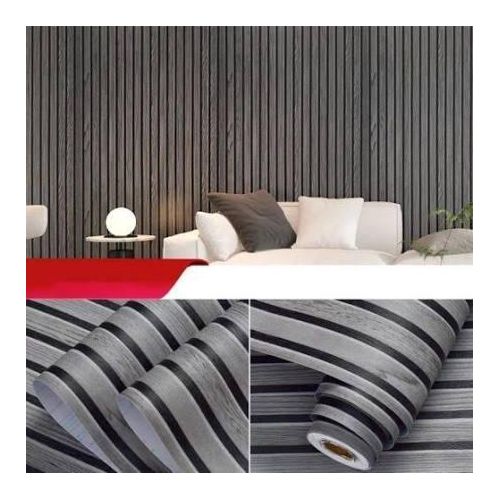 product_image_name-Generic-Self- Adhesive Wallpaper Flute Panel Design - Gray-5M-2