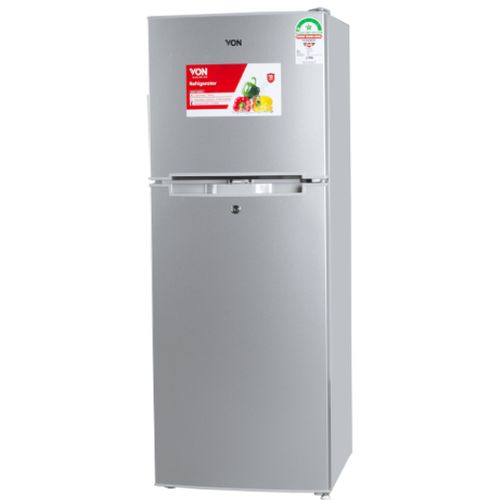 VON VART-18DMY, Double Door Fridge, 138L - Silver