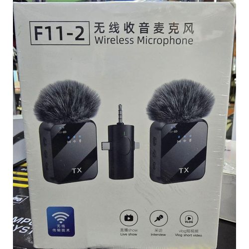 product_image_name-Generic-F11-2 Wireless Microphone With Wide Compatibility And HD Sound-1
