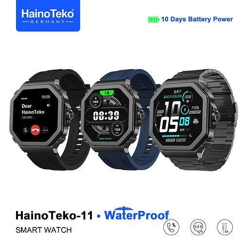 product_image_name-Generic-HainoTeko-11 German-Engineered Smartwatch AMOLED Display, 3 Interchangeable Straps 10-Day Battery Life Waterproof Build Fitness Tracker-2