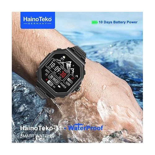 product_image_name-Generic-HainoTeko-11 German-Engineered Smartwatch AMOLED Display, 3 Interchangeable Straps 10-Day Battery Life Waterproof Build Fitness Tracker-4