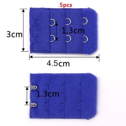 Fashion 5/8Pcs Back Bra Extender Clip S Extension For Women 2 Hook-5pcs  Royal Blue-ONE SIZE FITS ALL @ Best Price Online