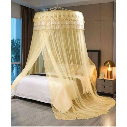 product_image_name-Generic-Cream 4*6 Elegant Round Mosquito Net Soft, Durable, Stylish & Protective-1