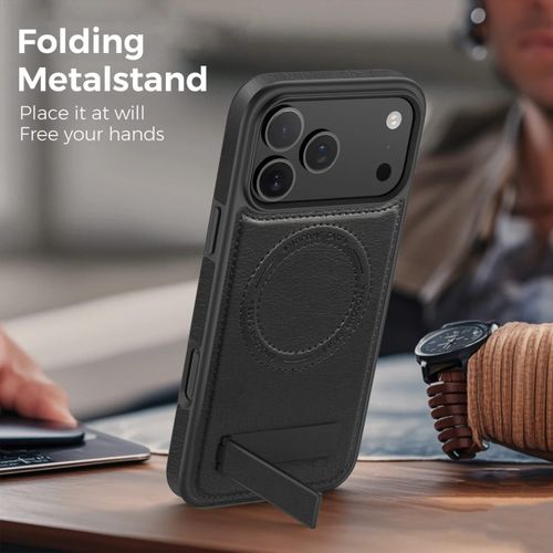 product_image_name-Generic-Case for iphone 17 Pro Max,Solid Color Premium PU Leather Cover Case with Hidden Folding Kickstand Magnetic Wireless Charging-3
