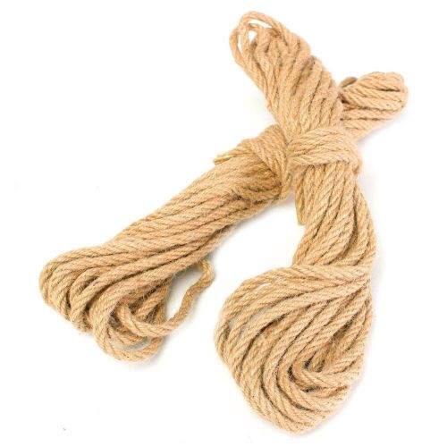 Generic 2Pcs 10M Twisted Burlap Jute Twine Rope Thick Natural Hemp Cord  Sisal Rope 6mm @ Best Price Online