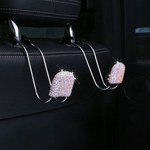 Generic 2x Universal Auto Car Headrest Hooks Metal Bling Hanger