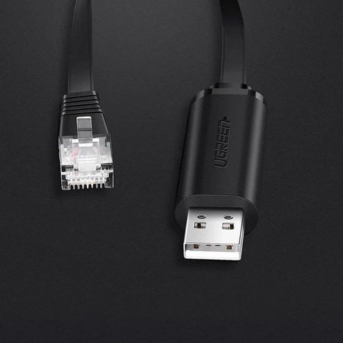 product_image_name-Ugreen- USB-A to RJ45 Console Cable 1.5m (Black) - CM204-2