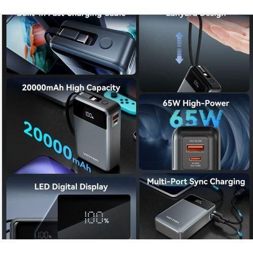 product_image_name-Vention-20000mAh Power Bank 65W-3