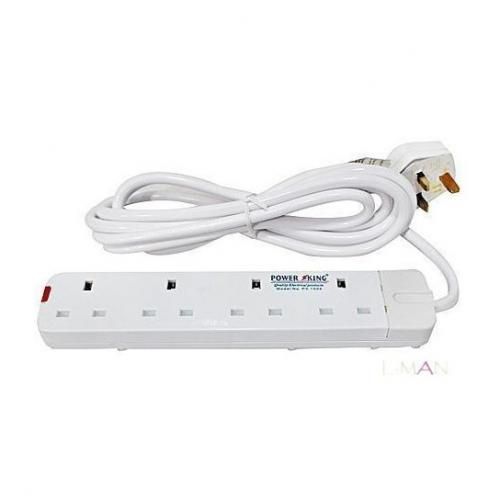 product_image_name-Power King-Heavy Duty 4 Way Extension Cable 13A 230V White-1