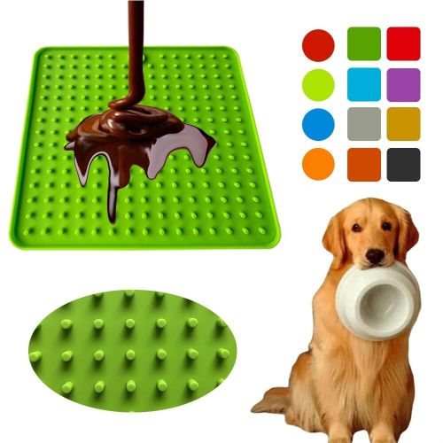 2Pcs Licking Mat for Dogs and Cats, Peanut Butter Lick Pads Slow