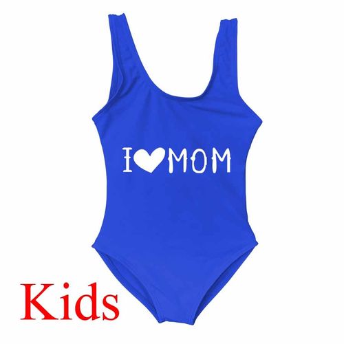 Fashion New Baby Swimwear Girls' One Piece Swimsuit I LOVE MOM Heart ...