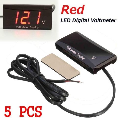 Generic 5Pcs 12V Digital LED Display Voltmeter Car Motorcycle Voltage Volt  Panel Meter Red @ Best Price Online