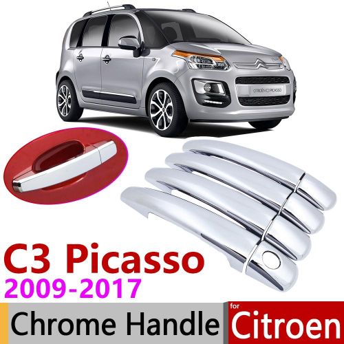 Generic For Citroen C3 Picasso 2009~2017 Chrome Door Handle Cover