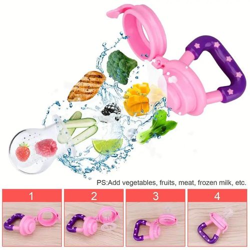 product_image_name-Generic-Baby Vegetable And Fruit Bite Bag, Food Aid For Toothless Babies To Eat Fruits, Silicone Bite Bag, Safe And Reassuring-2