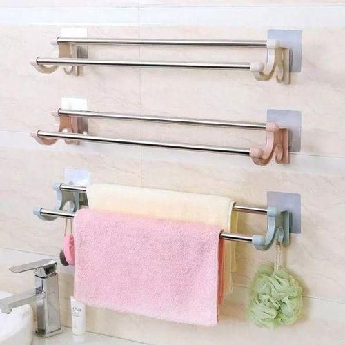 product_image_name-Generic-54cm self adhesive Double Pole Towel Holder,-1