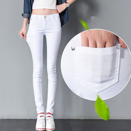 Korean Fashion Trousers Women Spring Cute 20 Candy Colors Pencil Pants  Elegant Basic Stretch Big Size Mom Pants Leggings Pants, Pants & Capris