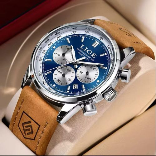product_image_name-Generic-Lige Chronograph Leather Timepiece – Elegant & Functional Men’s Watch-4