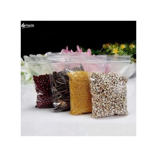 15-25Pcs Reusable Zipper Bag Stand Up Zip Shut Plastic Freezer Bag