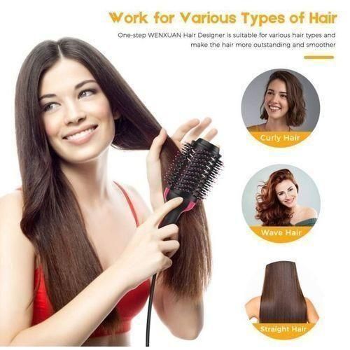 product_image_name-Generic-Electric Blow Dryer With Comb Hair Brush, Roller, Styler, for Frizz Free Hair.-2