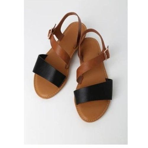 product_image_name-Fashion-Handmade Leather Sandals with Beaded Strap – Brown-1