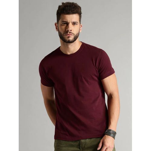 Fashion MAROON T-SHIRT(100% COTTON 