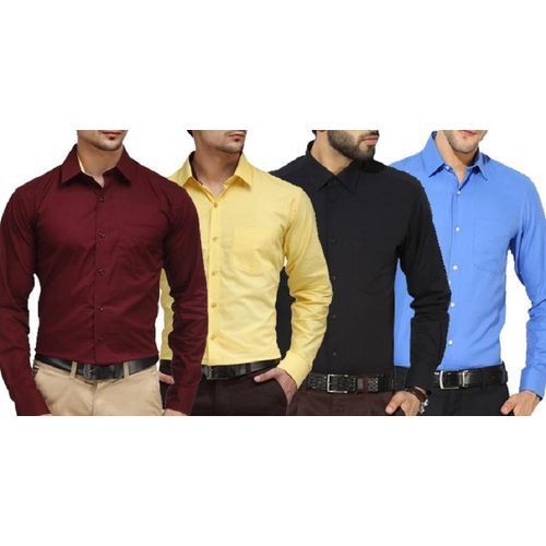 Fashion Men's Shirts 4 Pack Of Cotton Slim Fit Shirts @ Best Price ...