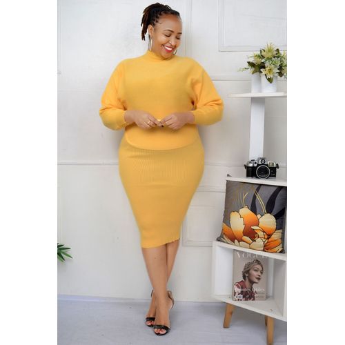 Yellow sweater dress outfit cheap