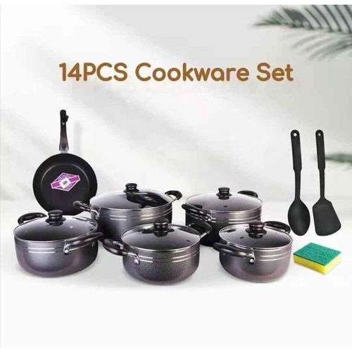 product_image_name-Generic-14Pcs Heavy Non-Stick Cooking Pot Sufuria Set-1