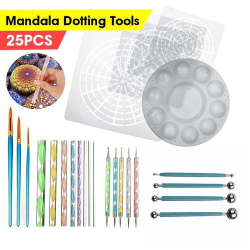 Generic 16 Pcs Mandala Dotting Tools for Painting Rocks Mandala