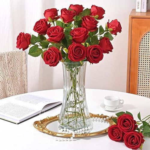 product_image_name-Generic-Artificial Red Roses Bouquet – 12 Flowers Bunch-2
